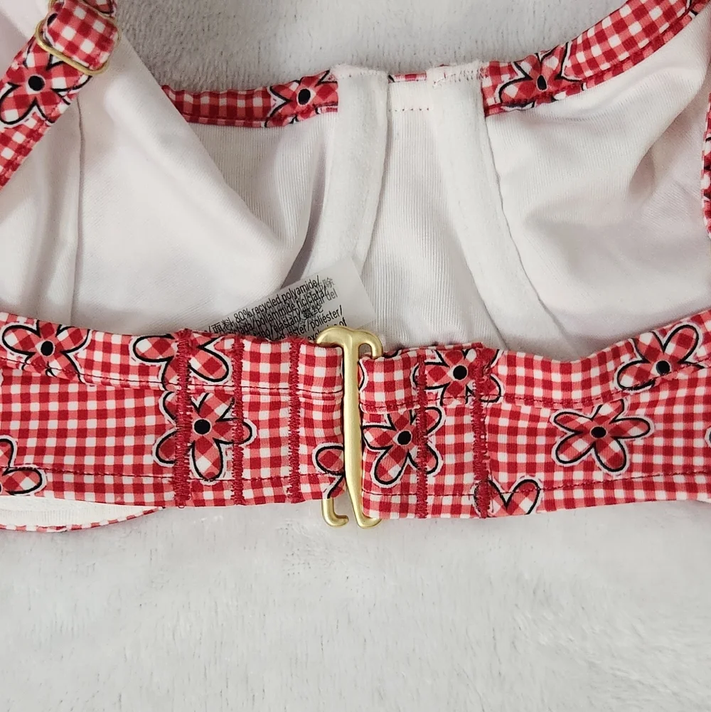 New!Pink X Frankies Bikini Buttercup Bikini Top‎ Ladybug Lane Red Gingerham